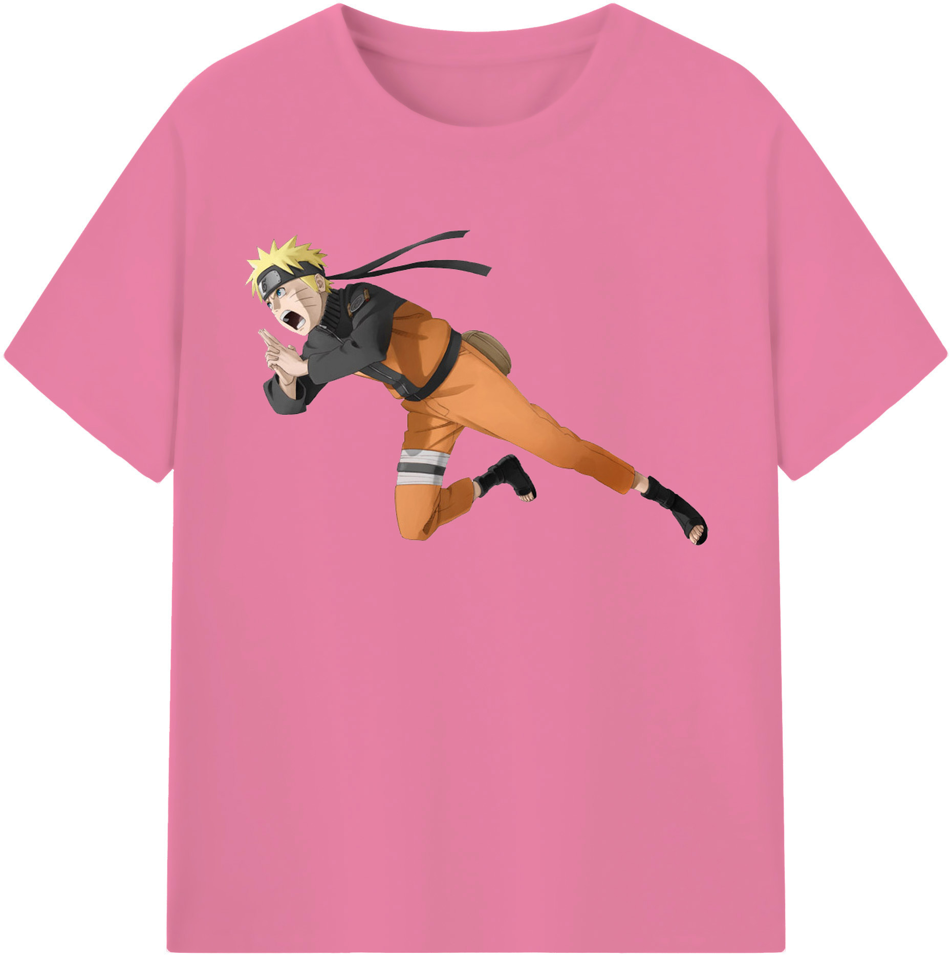 （画像用） NARUTO -ナルト- うずまき ナルト Uzumaki Naruto 綿100％半袖Tシャツ（フロントプリント）